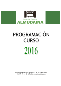 PROGRAMACIÓN CURSO - Internado Almudaina