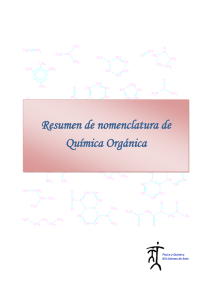Resumen de nomenclatura de Química Orgánica