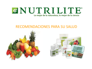 nutrilite recomendaciones para su salud segundo modulo