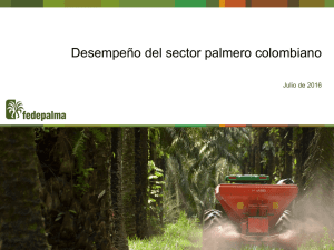Desempeño económico del sector palmero