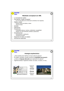 Modelado conceptual con UML Analogía arquitectónica