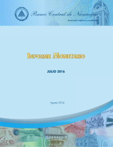 Informe Monetario Julio - Banco Central de Nicaragua