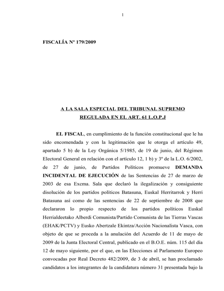 Fiscalía Asociación Española de Letrados de Parlamentos