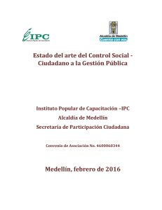 Estado del arte del Control Social - Instituto Popular de Capacitación