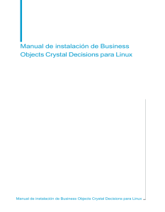 Manual de instalación de Business Objects