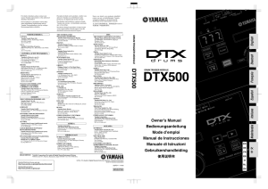 DTX500 Owner`s Manual