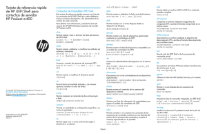 Tarjeta de referencia rápida de HP UEFI Shell para cartuchos de