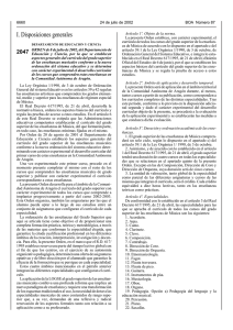 I. Disposiciones generales - Boletin Oficial de Aragón