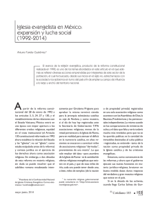 Iglesia evangelista en México: expansión y lucha social (1992
