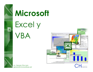 Curso de Microsoft Excel - Chiu y Hernández Consultores