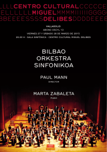 biLbAo orkeStrA SinfonikoA - Centro Cultural Miguel Delibes