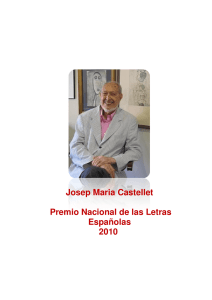 Josep Maria C Premio Josep Maria Castellet Premio Nacional de