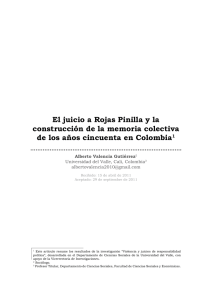 El juicio a Rojas Pinilla y la construcción de la memoria colectiva de