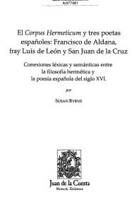 españoles: Francisco de Aldana, fray Luis de León y San Juan de la