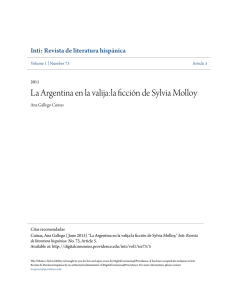 La Argentina en la valija:la ficción de Sylvia Molloy