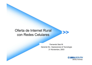 Oferta de Internet Rural con Redes Celulares
