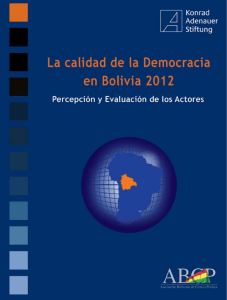 La calidad de la democracia en Bolivia-2012 - Konrad