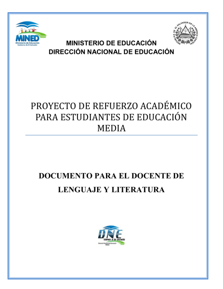 proyecto de refuerzo académico para estudiantes de educación media