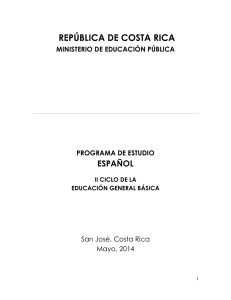 Programa de estudio de Español de II Ciclo