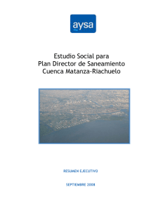 Estudio Social para Plan Director de Saneamiento Cuenca