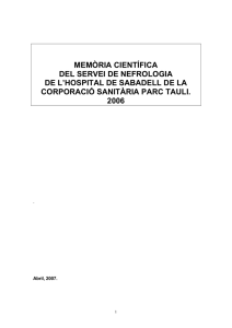 Memòria científica 2006 - Corporació Sanitària Parc Taulí