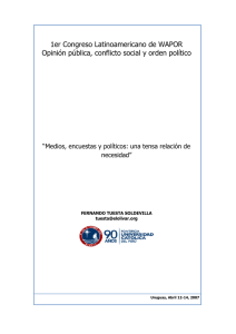 1er Congreso Latinoamericano de WAPOR Opinión pública