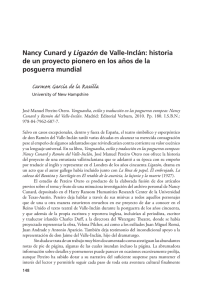 Nancy Cunard y Ligazón de Valle-Inclán: historia de un proyecto