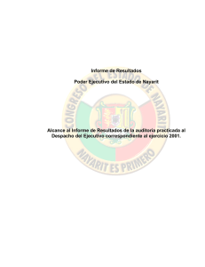 Informe de Resultados Poder Ejecutivo del Estado de Nayarit