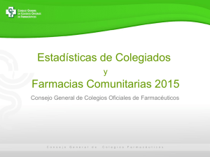 Estadísticas de Colegiados Farmacias Comunitarias 2015