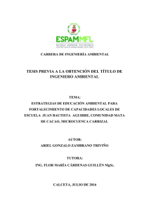 tesis previa a la obtención del título de ingeniero ambiental