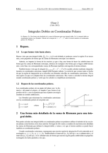 Integrales Dobles en Coordenadas Polares