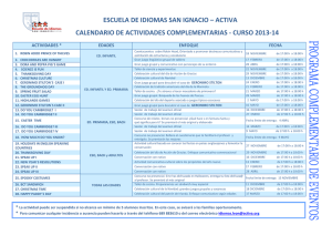 Actividades complementarias Curso 2013-2014