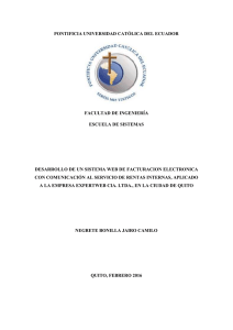 desarrollo del sistema - Pontificia Universidad Católica del Ecuador