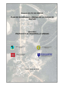 plan de desarrollo urbano de la ciudad de iñapari propuesta de
