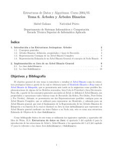 Estructuras de Datos y Algoritmos. Curso 2004/05 Tema 6
