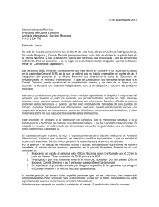 Carta de miembros al Comité Directivo en protesta por represalias