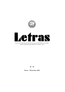 Letras, 2012, N° 65-66 - Biblioteca Digital