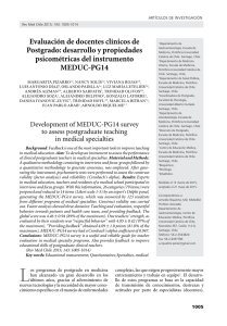 Evaluación de docentes clínicos de Postgrado: desarrollo