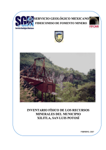 inventario físico de los recursos minerales del municipio xilitla, san