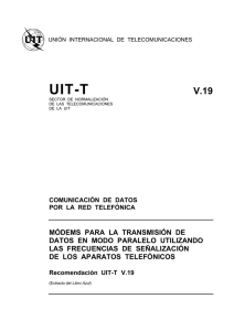 UIT-T Rec. V.19 (10/84) Módems para la transmisión de datos