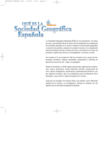 INTERIOR MEMORIA 2001 - Sociedad Geográfica Española