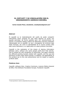 el copyleft y su vinculación con el ordenamiento jurídico español