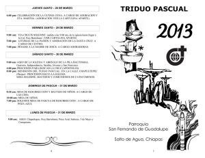 triduo pascual - Guadalupe, Salto de Agua Chiapas