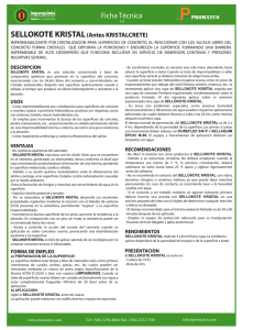 Descargar Ficha Técnica en PDF - Promatco Centroamericana S.A.