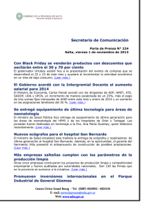 Secretaría de Comunicación - Gobierno de la Provincia de Salta