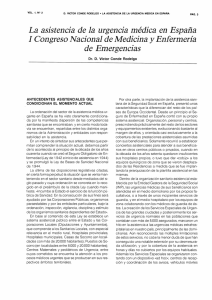 La asistencia de la urgencia médica en España 1