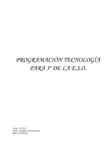 PROGRAMACIÓN TECNOLOGÍA PARA 3º DE LA E.S.O.