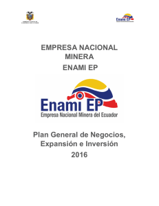 plan de negocios ena.. - Empresa Nacional Minera del Ecuador