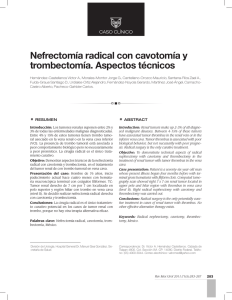 Nefrectomia radical - revista mexicana de urología