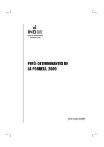 Perú: Determinantes de la Pobreza, 2009